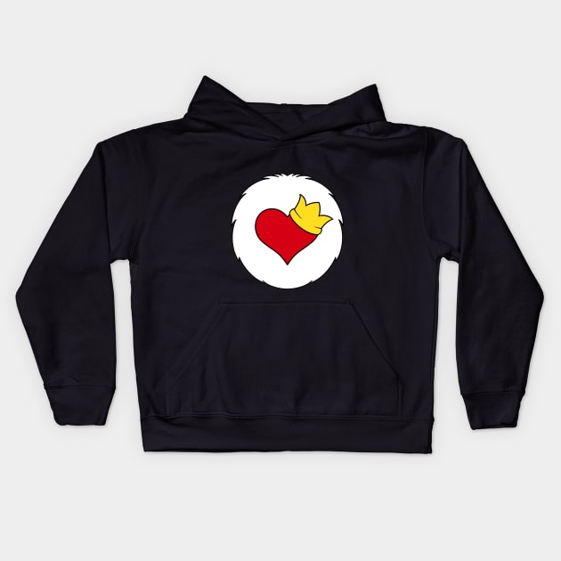 Brave heart lion belly Kids Hoodie by Ivetastic